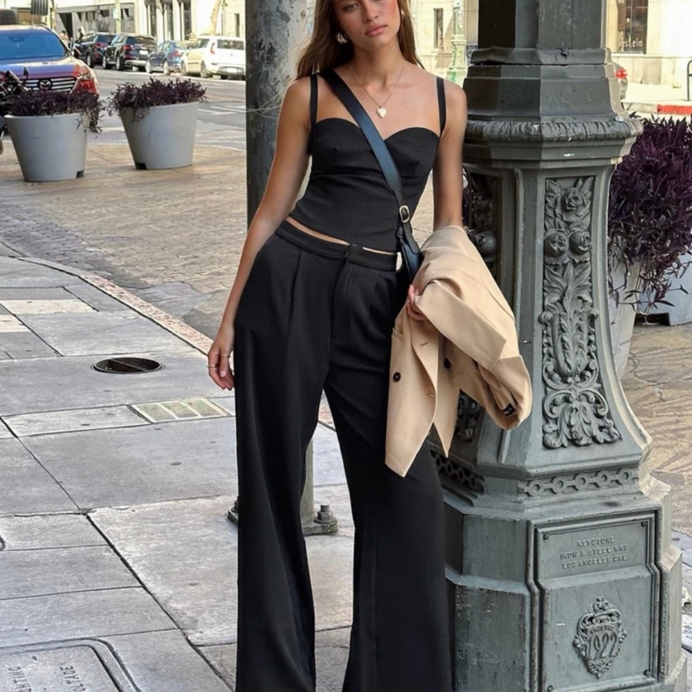 Princess Polly Black Wide Leg Pants